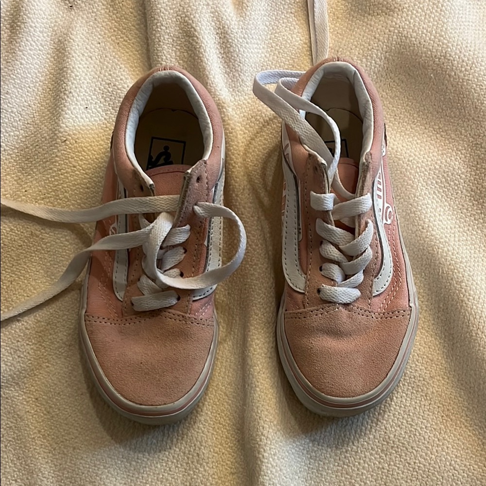 Vans Pink and White Classic Sneakers